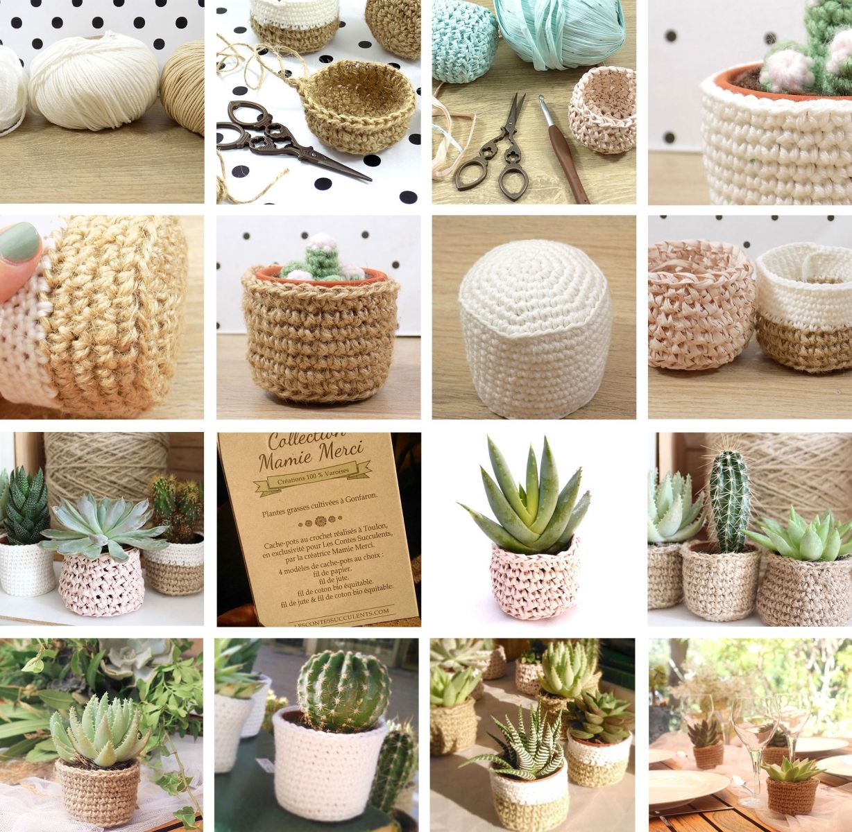 Les petits cache-pots au crochet by Les Contes Succulents et Mamie Merci